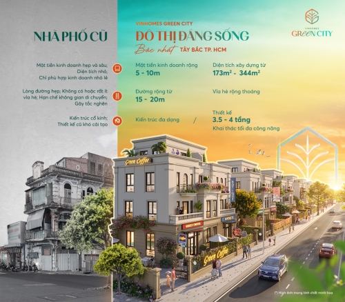 Vinhomes Green City - Kiến tạo chuẩn nhà phố thời đại mới tại Tây Bắc TP. Hồ Chí Minh