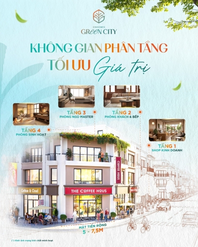Nhà phố Vinhomes Green City - Không gian phân tầng, tối ưu giá trị