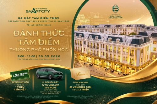 Tâm điểm TMDV hot nhất Vinhomes Smart City chính thức lộ diện - Sẵn sàng ra mắt 30/05!