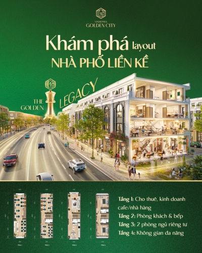 Khám phá layout Nhà phố Liền kề The Golden Legacy