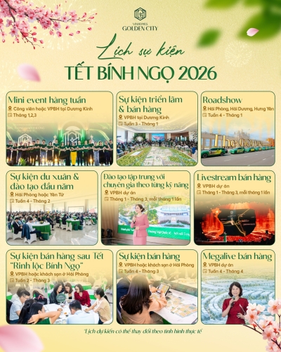 Tết Bính Ngọ 2026 - Mùa vàng sự kiện tại Vinhomes Golden City