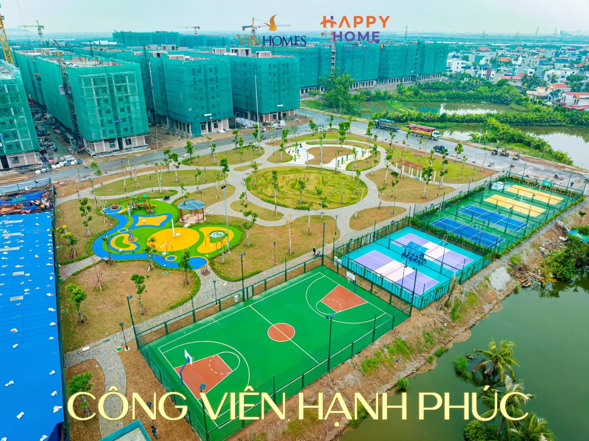 Công viên Hạnh Phúc dần hoàn thiện - Mở ra nhịp sống đa trải nghiệm tại Happy Home Tràng Cát