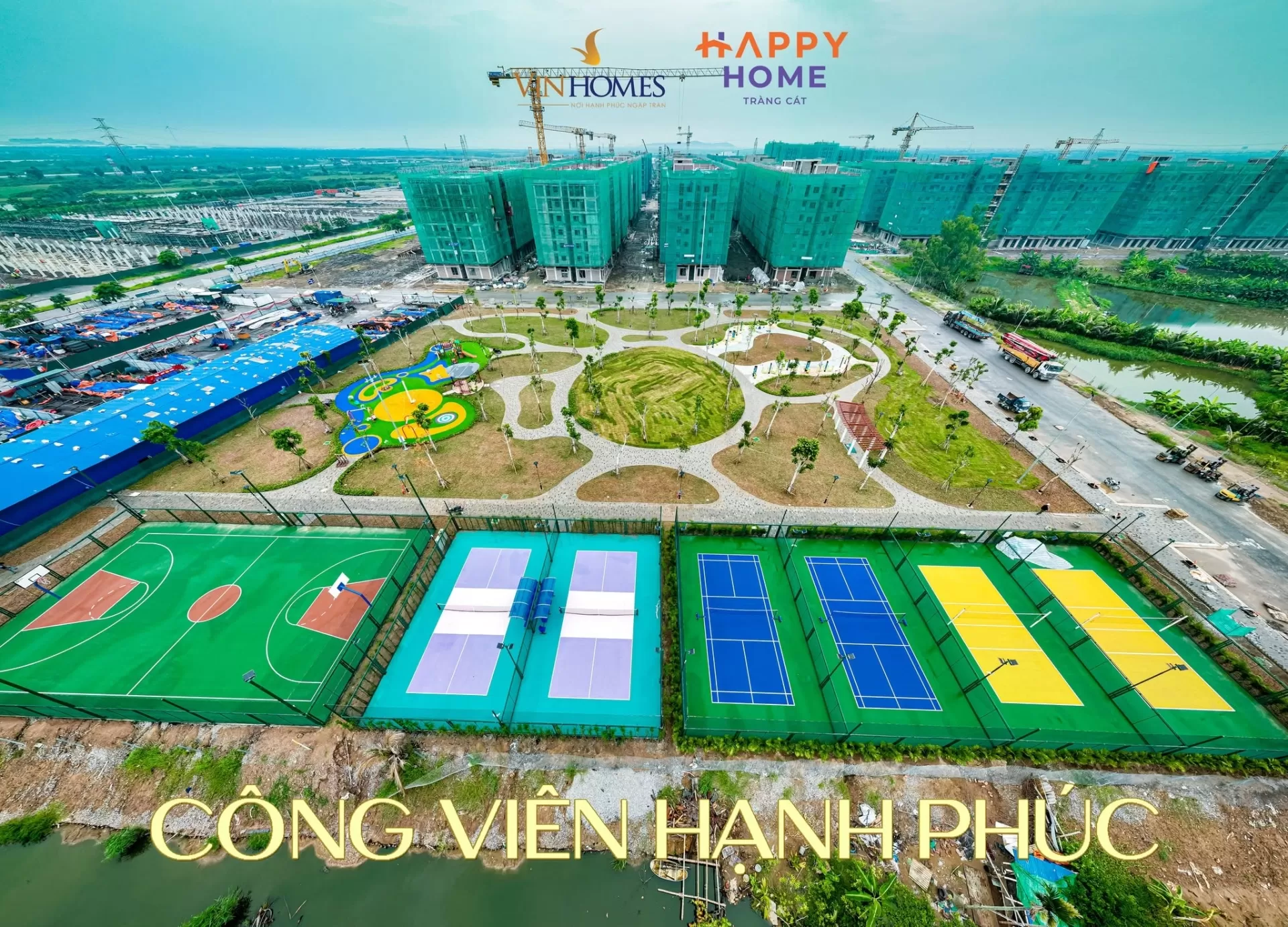 Công viên Hạnh Phúc dần hoàn thiện - Mở ra nhịp sống đa trải nghiệm tại Happy Home Tràng Cát