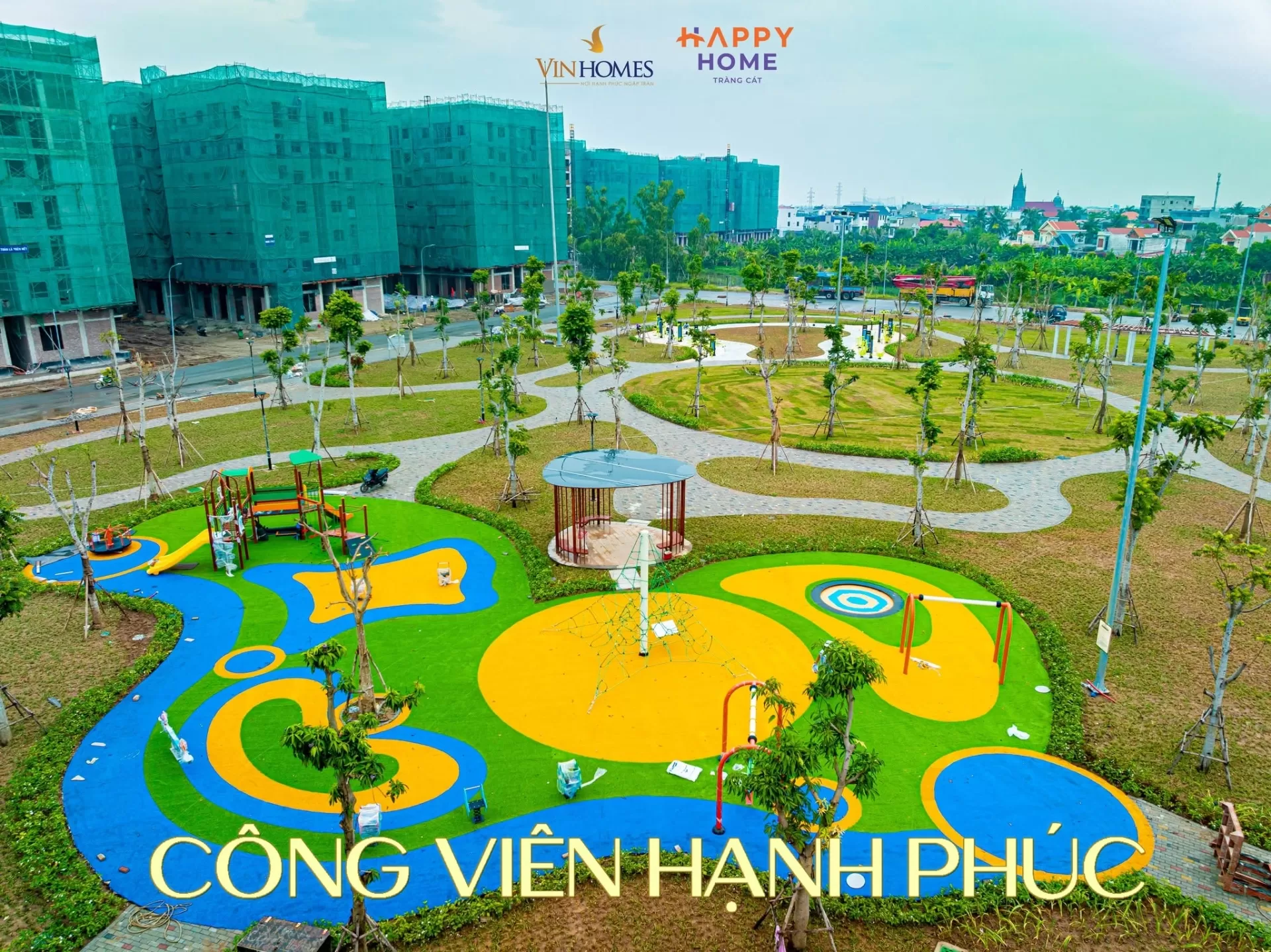 Công viên Hạnh Phúc dần hoàn thiện - Mở ra nhịp sống đa trải nghiệm tại Happy Home Tràng Cát