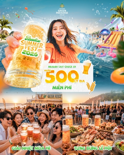 Tặng ngay 500 ly bia miễn phí cho 500 khách hàng đầu tiên! Paradise Beer Fest đang chờ bạn tới cùng 