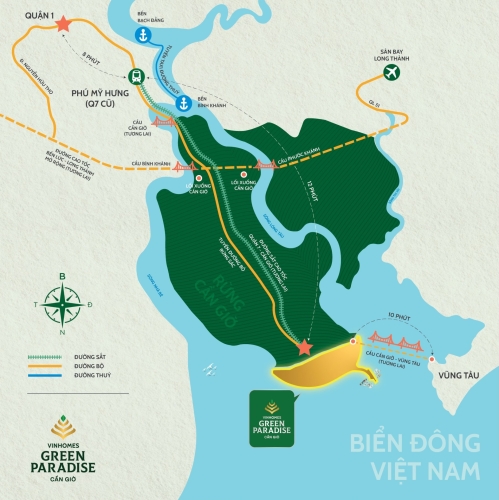 Vinhomes Green Paradise Cần Giờ - Vị trí chiến lược trung tâm kinh tế Đông Nam của TP. Hồ Chí Minh