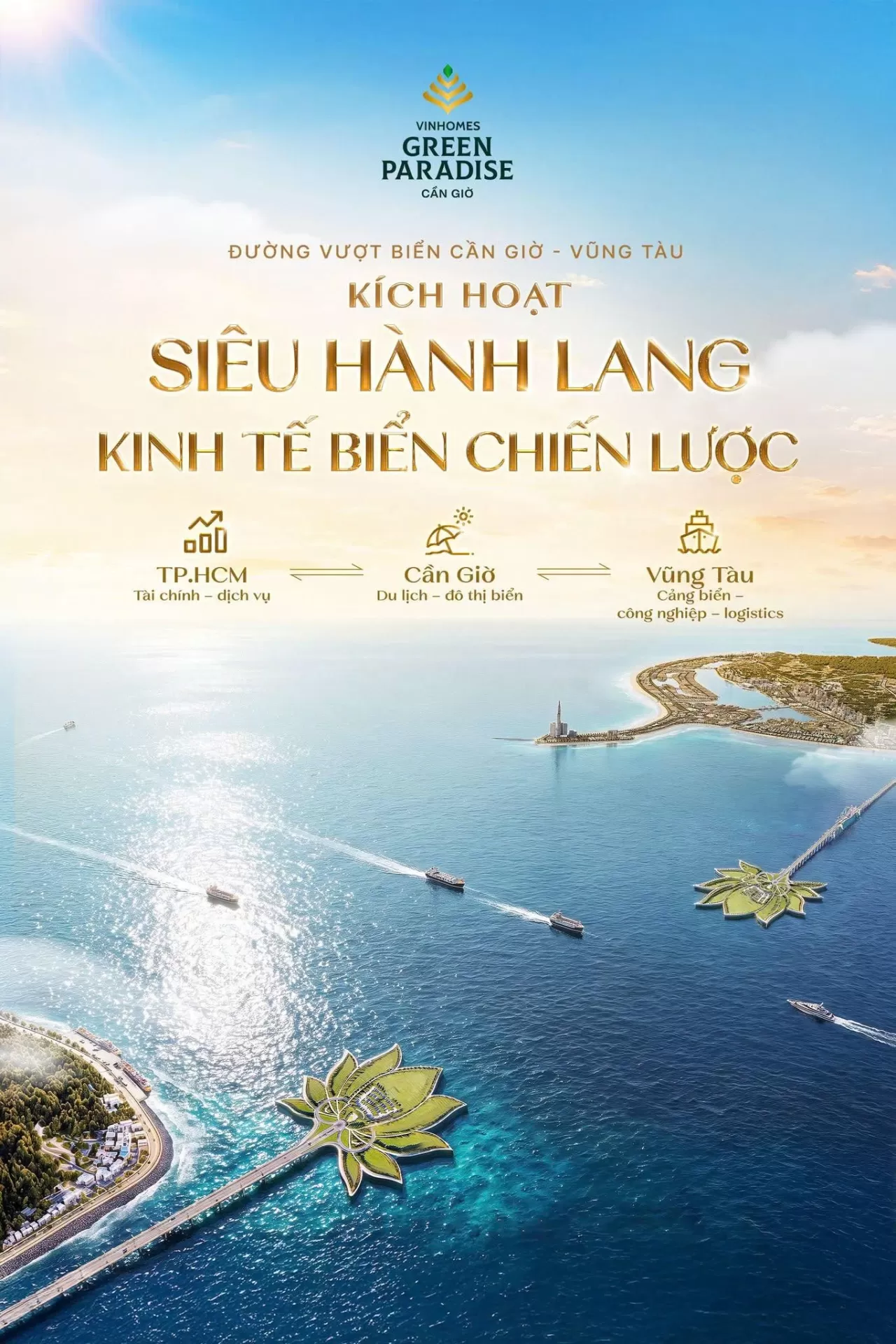 Siêu dự án đường vượt biển Cần Giờ - Vũng Tàu: Kích hoạt hành lang kinh tế biển chiến lược, định hình lại bản đồ dòng tiền