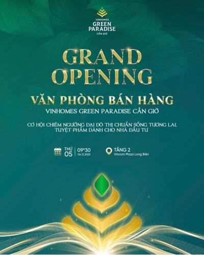 Tưng bùng khai trương Văn phòng Bán hàng Vinhomes Green Paradise Cần Giờ tại Hà Nội