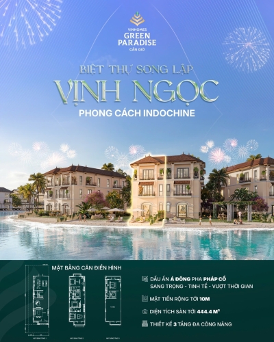 Tuyệt phẩm song lập Vịnh Ngọc - Tinh hoa kiến trúc Indochine bên biển xanh, tuyên ngôn sống sang chuẩn ESG++