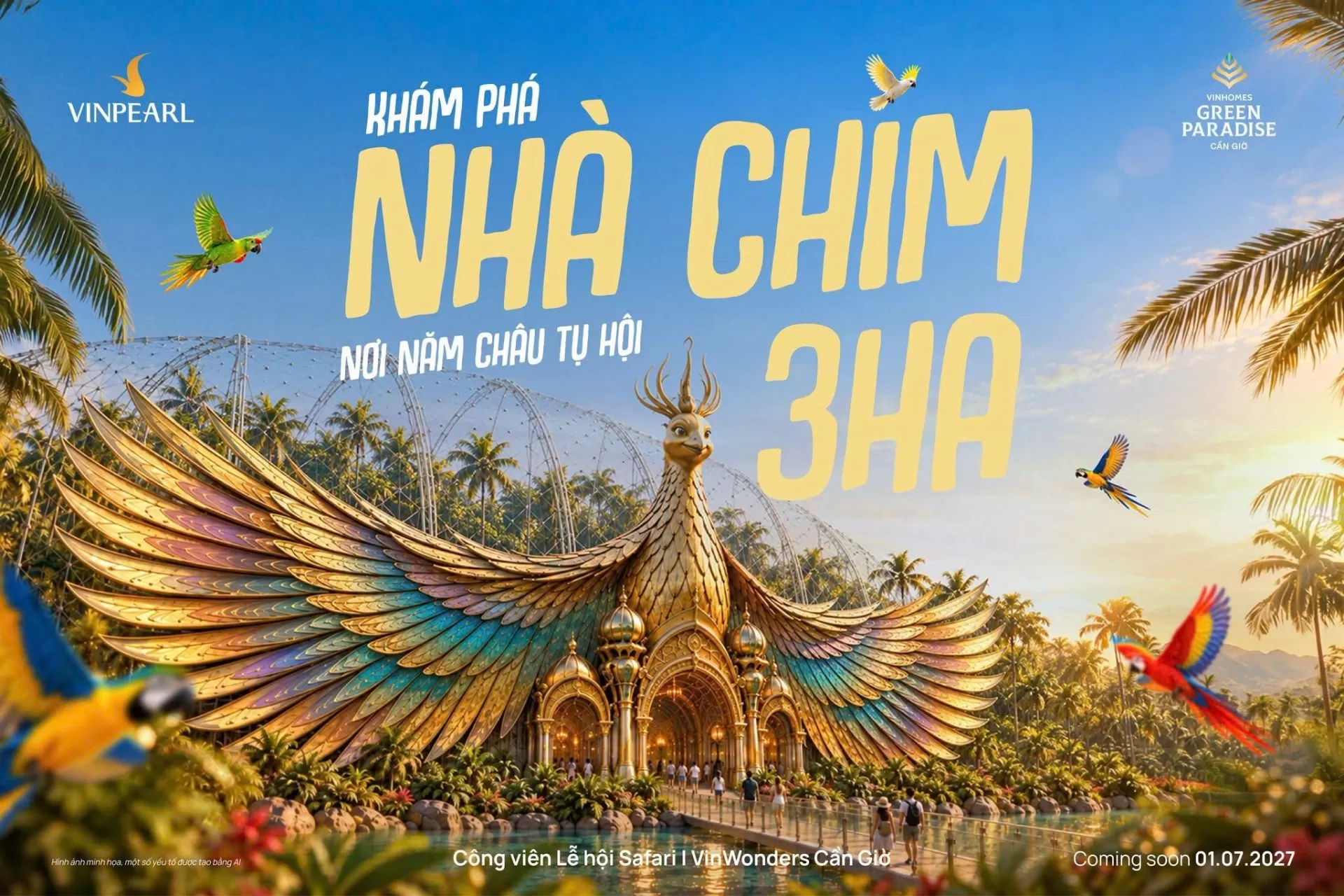 Khám phá nhà chim 3ha - Nơi năm châu hội tụ tại VinWonders Cần Giờ!