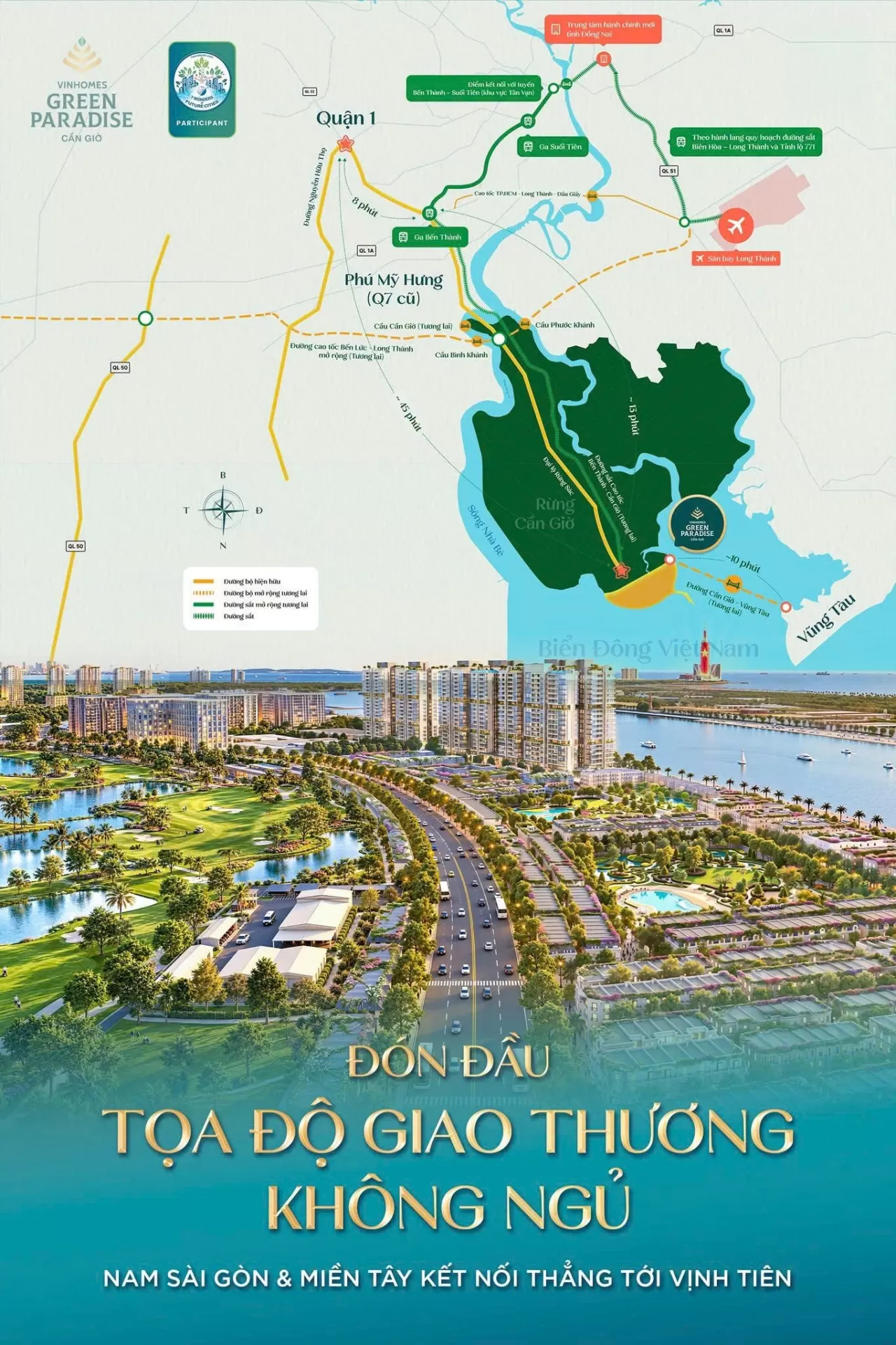 Đón đầu tọa độ giao thương không ngủ: Khi Nam Sài Gòn & Miền Tây nối thẳng tới Vịnh Tiên