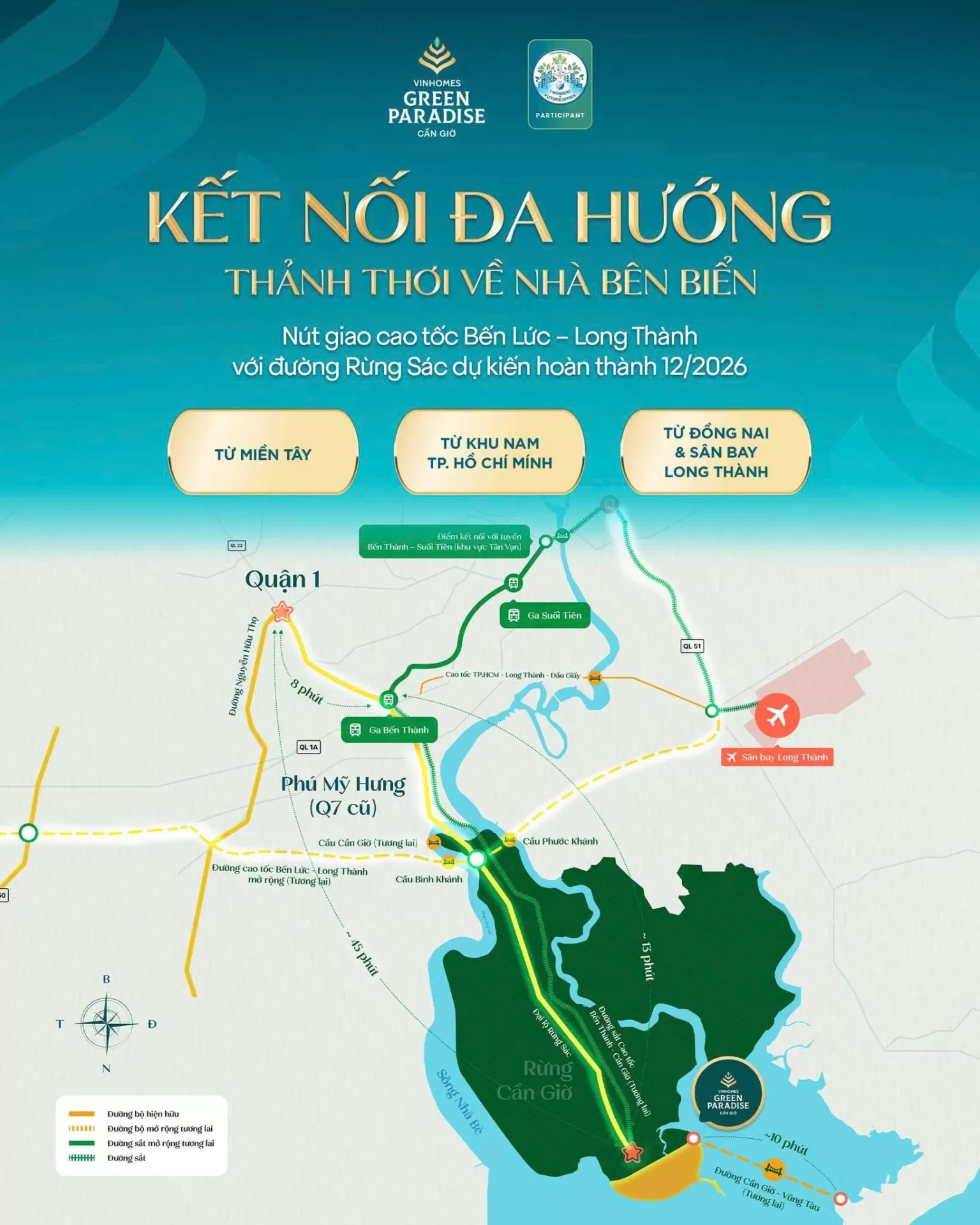 Nút giao cao tốc Bến Lức – Long Thành dự kiến hoàn thành 12.2026
