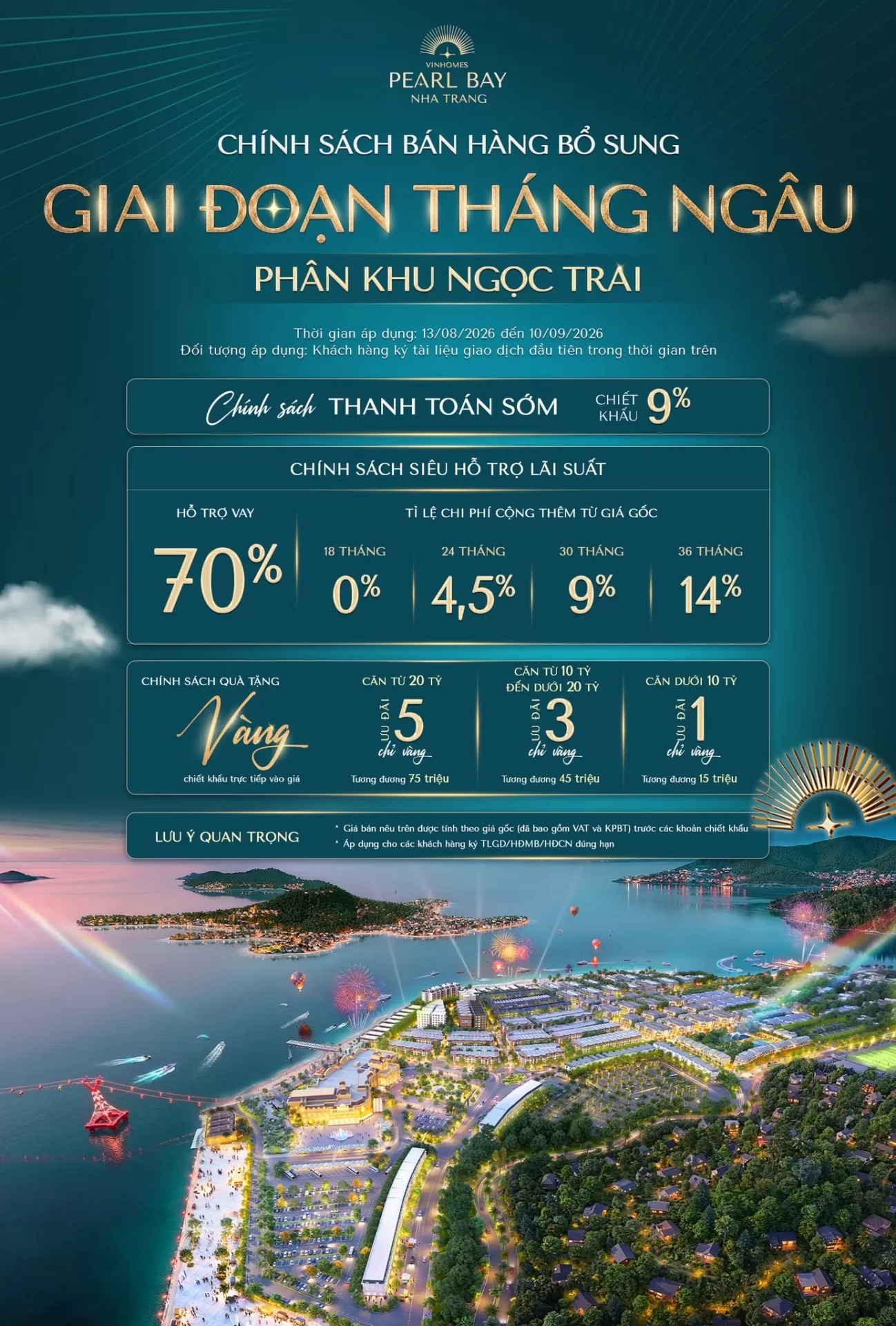Chính sách tháng Ngâu - Ưu đãi đặc biệt tại Vinhomes Pearl Bay