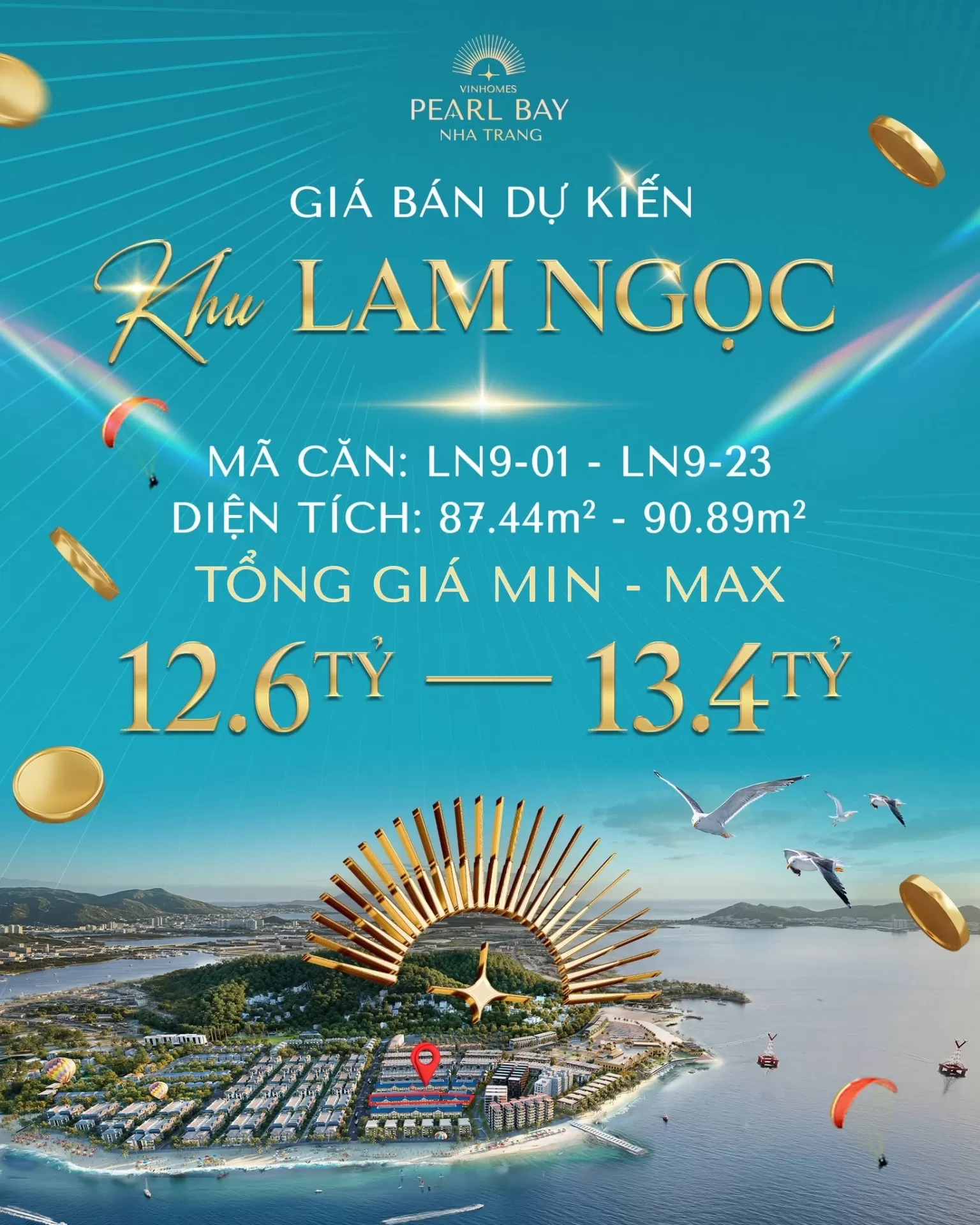 Giá bán dự kiến Phân khu Lam Ngọc & Hồng Ngọc - Vinhomes Pearl Bay