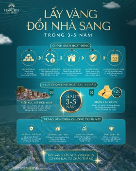 Lấy Vàng đổi Nhà sang trong 3-5 năm cùng Vinhomes Pearl Bay