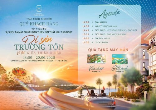 Đón đầu cơ hội sở hữu khu hoàn thiện nội thất Đảo Ngọc tại siêu sự kiện: Di sản thiên nhiên vượt thời gian