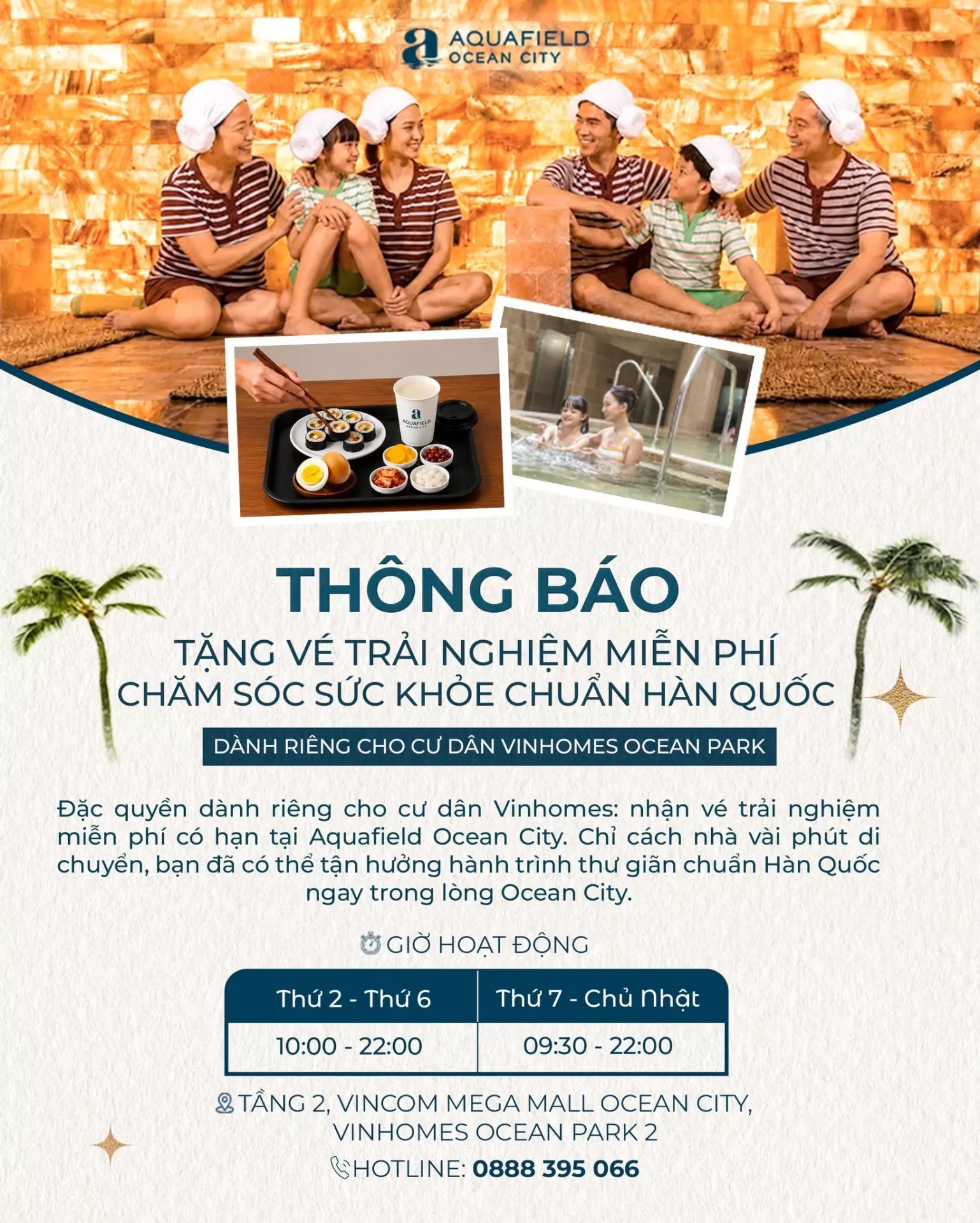 Tặng vé trải nghiệm miễn phí chăm sóc sức khỏe chuẩn Hàn Quốc dành riêng cho cư dân Vinhomes Ocean Park