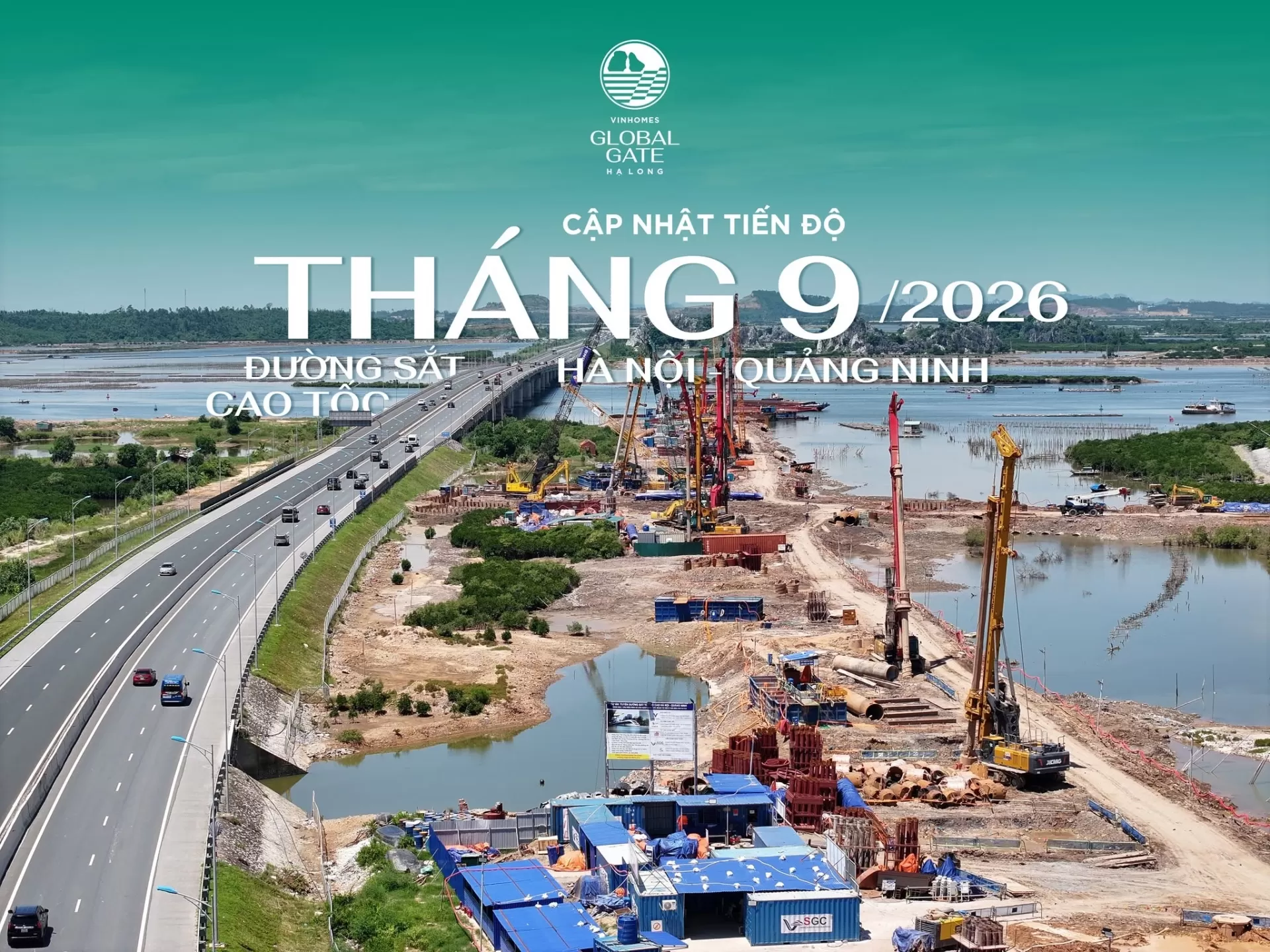 Tháng 9/2026 | Những dấu mốc tiến độ đáng chú ý đường sắt tốc độ cao Hà Nội - Quảng Ninh
