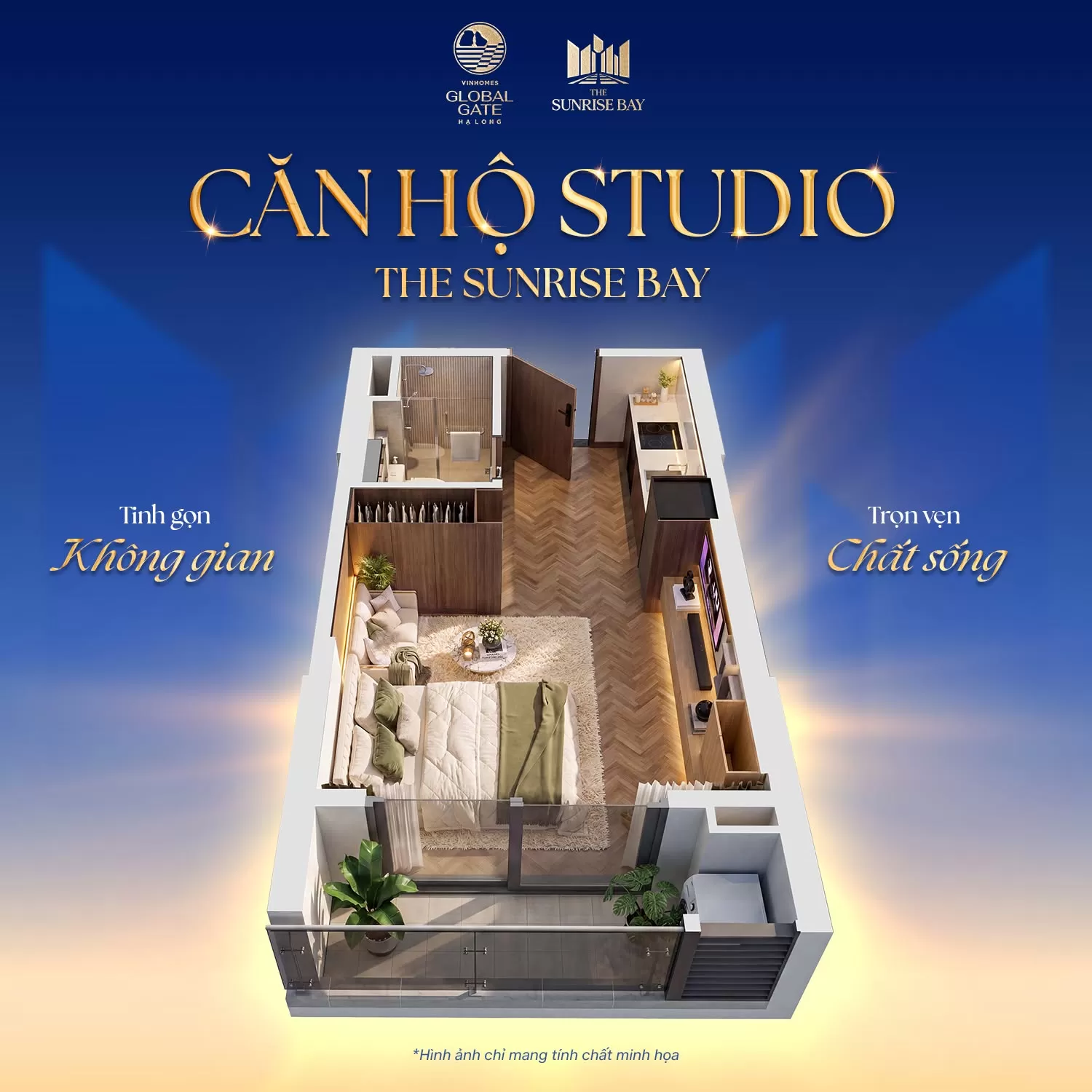 Căn hộ Studio The Sunrise Bay - Tinh gọn không gian, trọn vẹn giá trị
