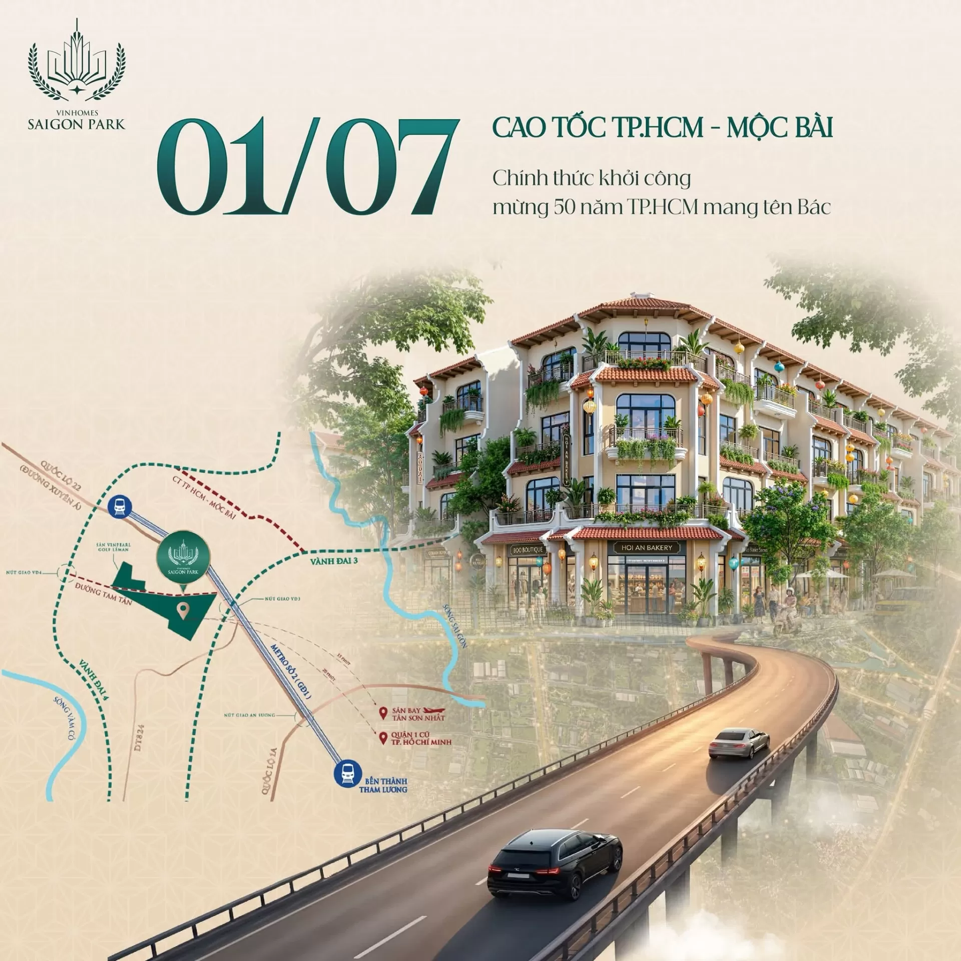Chính thức khởi công cao tốc TP.HCM - Mộc Bài | Chào mừng 50 năm Sài Gòn mang tên Chủ tịch Hồ Chí Minh