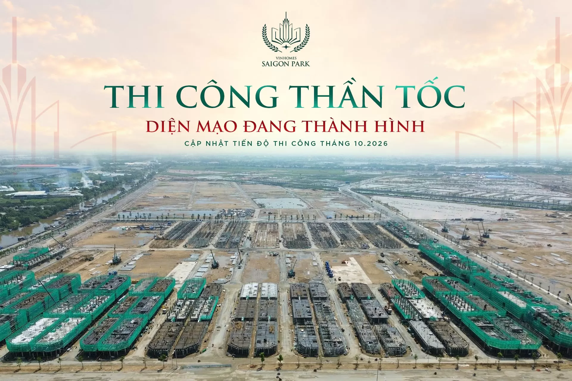Vinhomes Sài Gòn Park thi công thần tốc - Diện mạo đang thành hình
