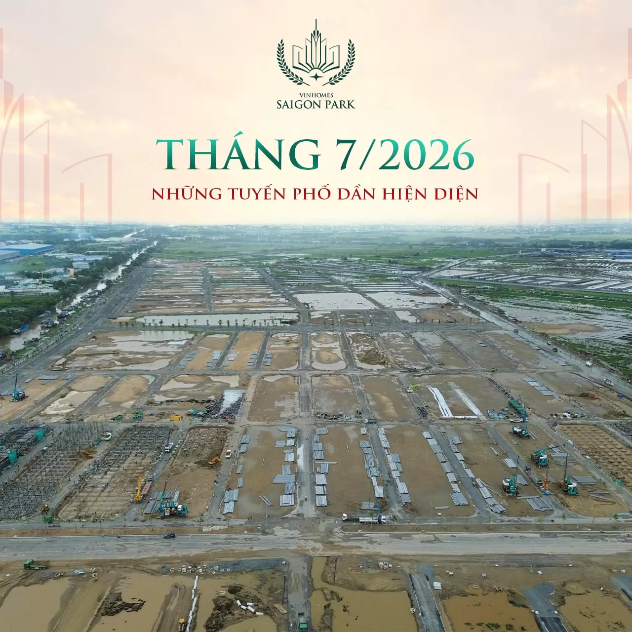 Vinhomes Sài Gòn Park thi công thần tốc - Diện mạo đang thành hình