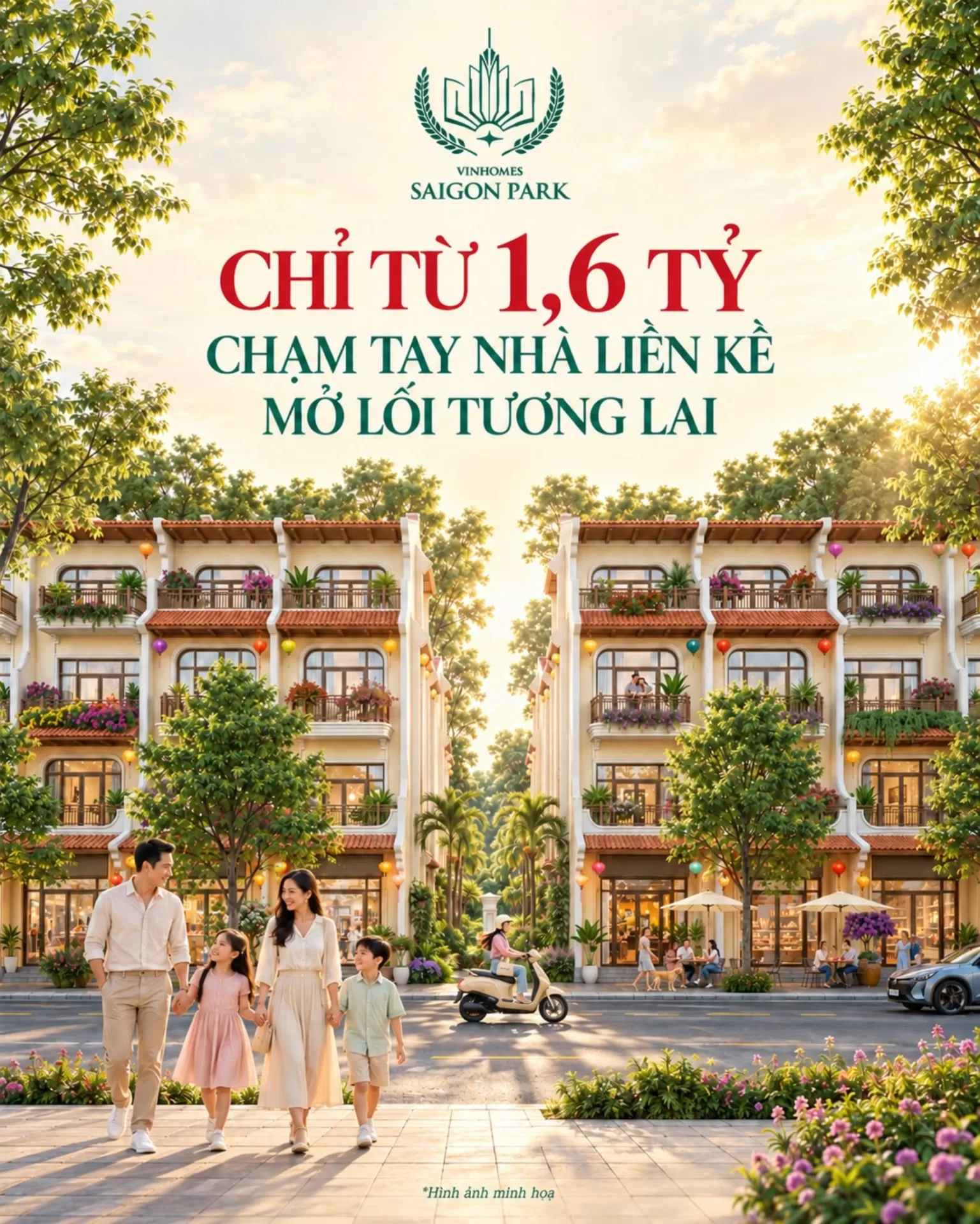 Chỉ từ 1,6 tỷ - Chạm tay nhà liền kề, mở lối tương lai