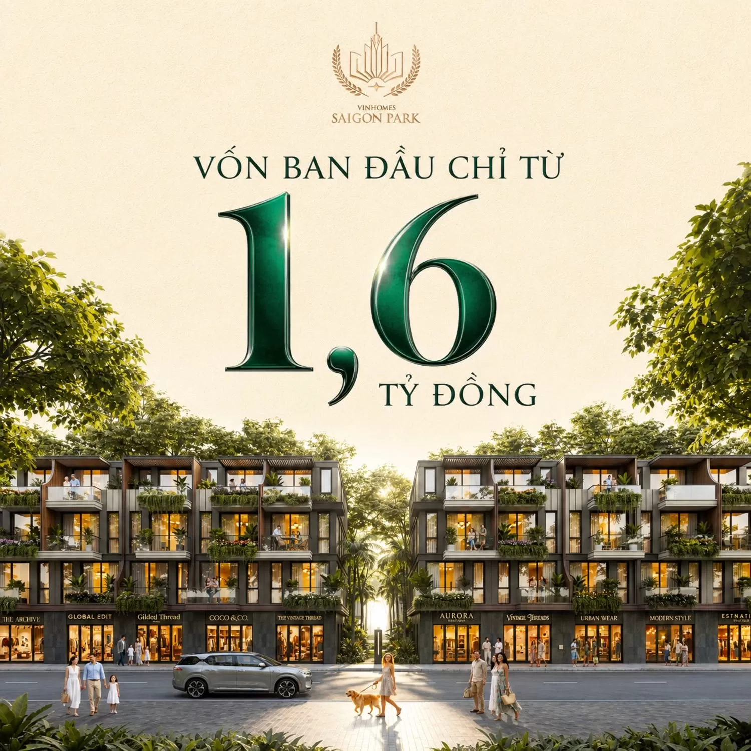 Vinhomes Saigon Park - Chạm tay vào tài sản đầu đời, xứng tầm vị thế trẻ thành đạt chỉ từ 1,6 tỷ