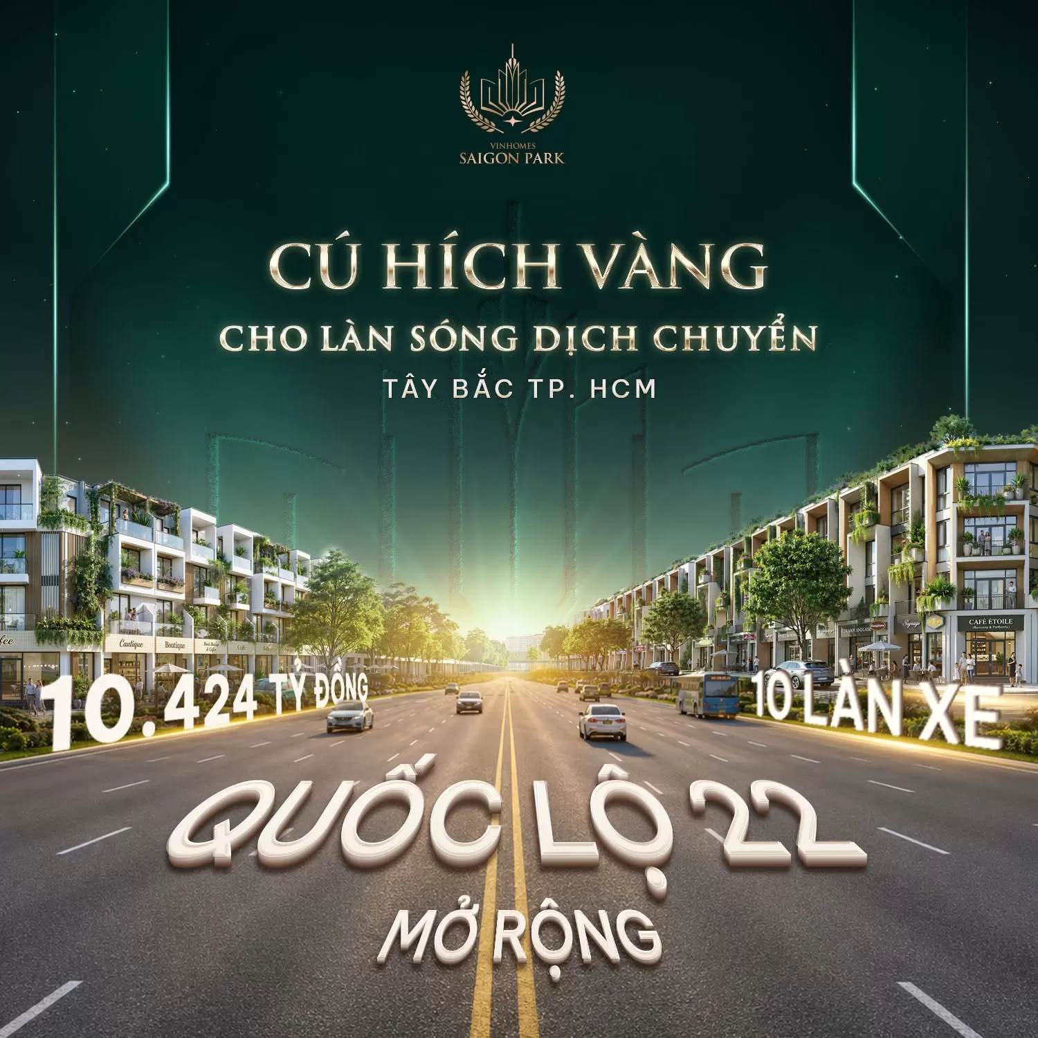 Mở rộng Quốc lộ 22 lên 10 làn xe: 
