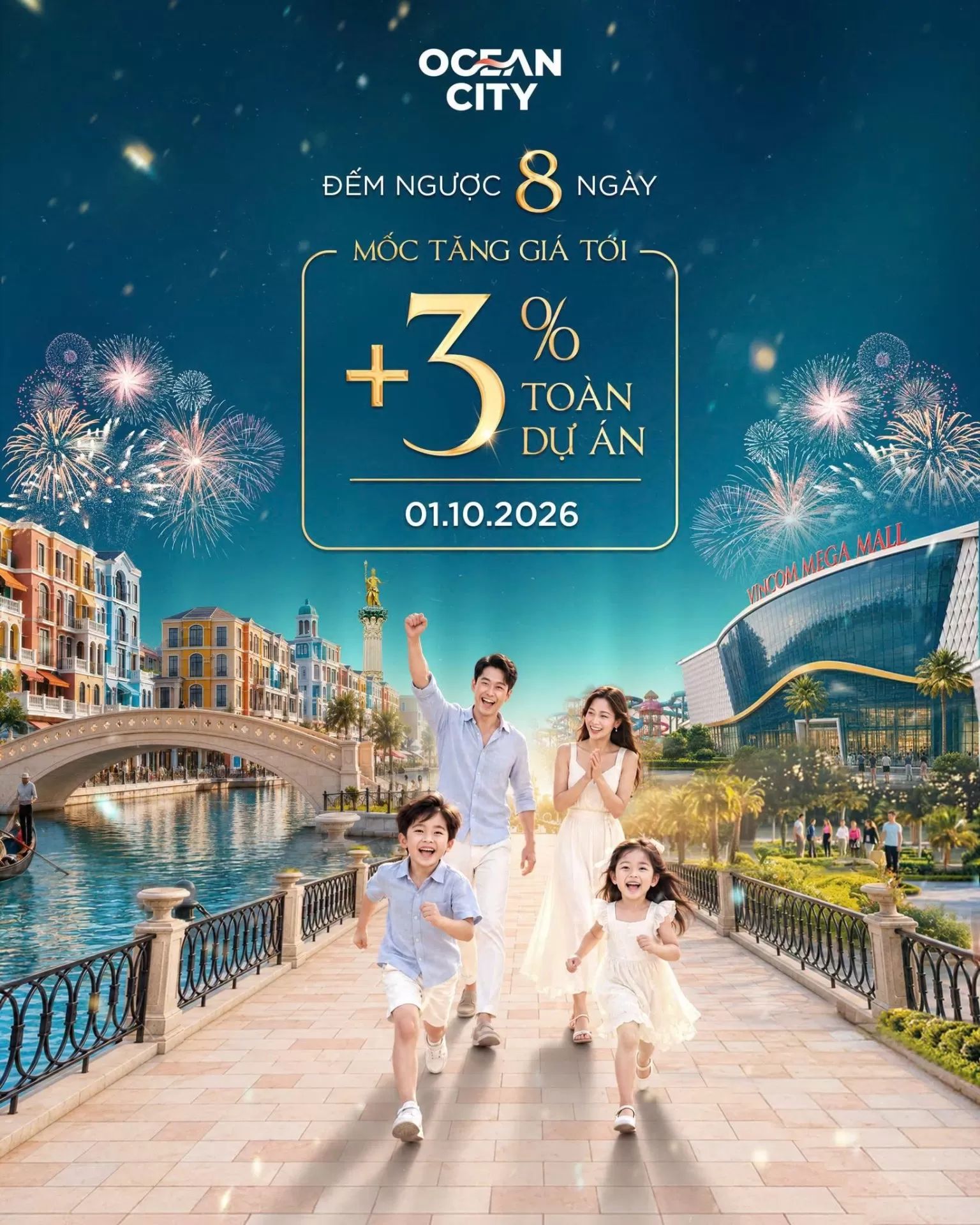 Đếm ngược 8 ngày tới mốc Ocean City - Tăng giá tới 3%