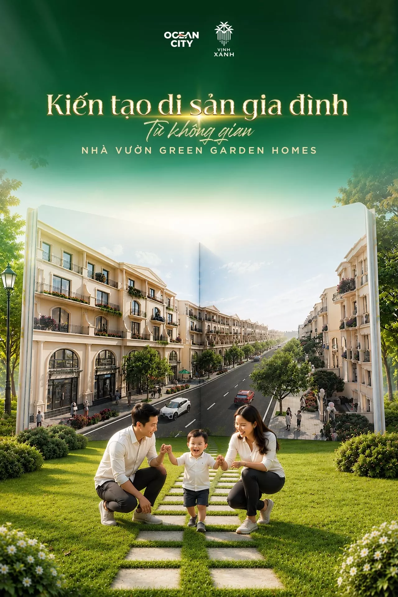 Kiến tạo di sản gia đình từ không gian nhà vườn Green Garden Homes
