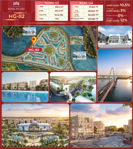 HG-82, Song Lập, Bàn giao Thô, Hướng Tây Bắc, Phân khu Hoàng Gia, Vinhomes Royal Island