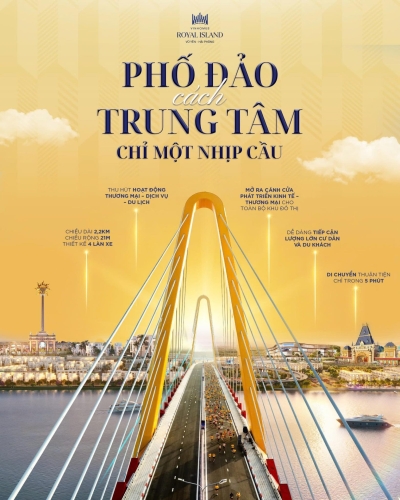 Chỉ một nhịp cầu - Kết nối Phố Đảo Vinhomes Royal Island với trung tâm Hải Phòng
