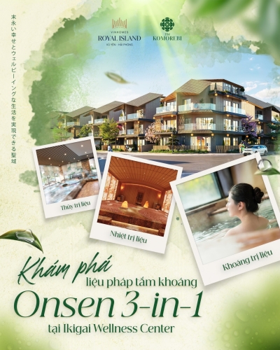 Khám phá liệu pháp tắm khoáng Onsen 3-in-1 tại Ikigai Wellness Center