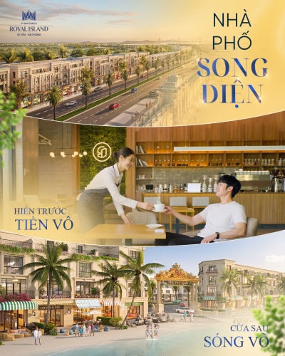 Nhà phố song diện - Hiên trước tiền vô, cửa sau sóng vỗ