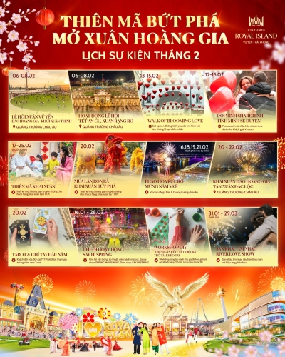 Thiên Mã bứt phá - Mở Xuân Hoàng Gia - Lịch sự kiện tháng 2