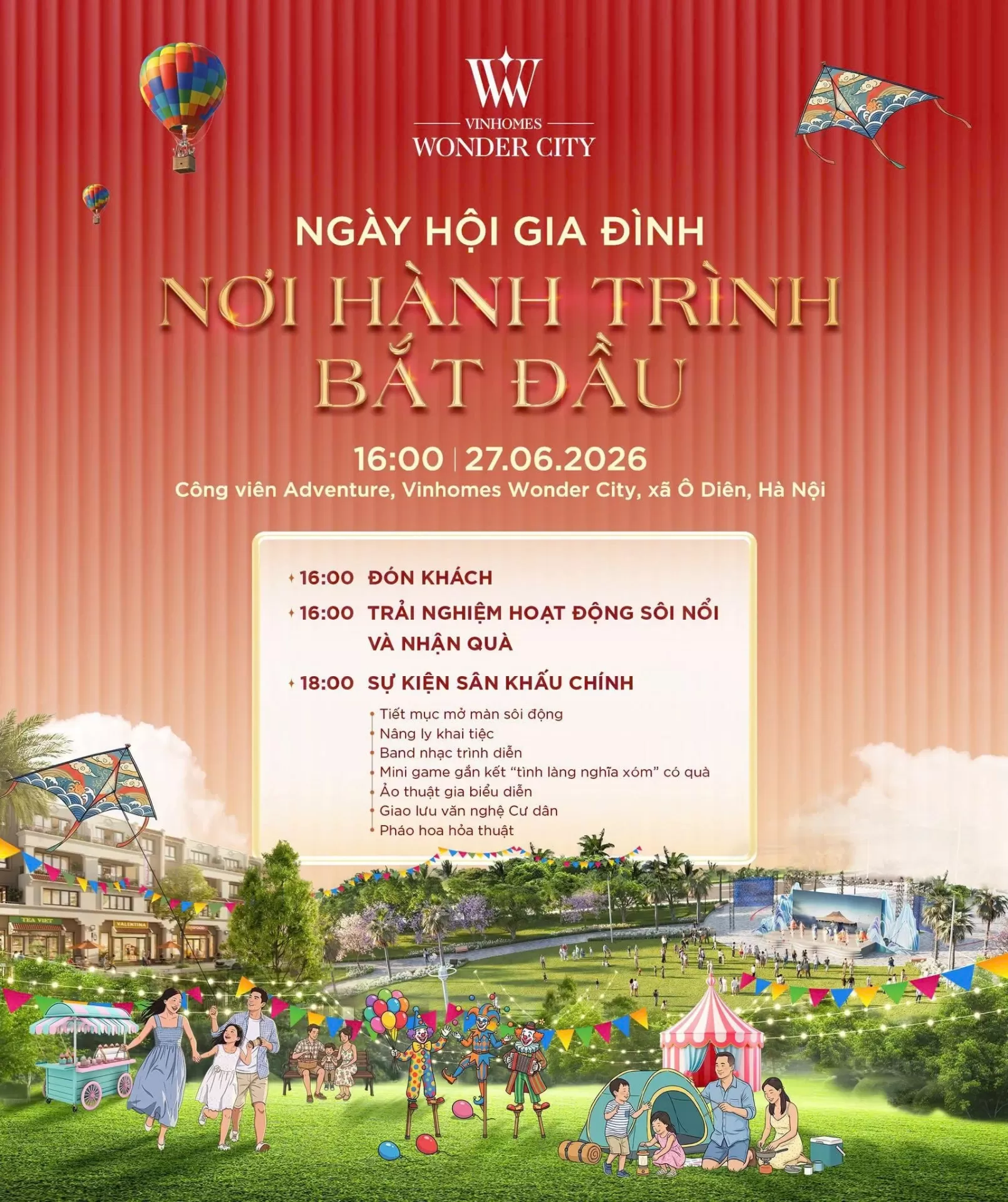 Khai tiệc mùa hè - Chào đón siêu ngày hội gia đình đầu tiên tại Vinhomes Wonder City