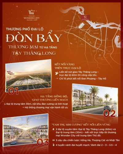 Thương phố Đại Lộ - Đòn bẩy thương mại từ cú hích hạ tầng phía Tây