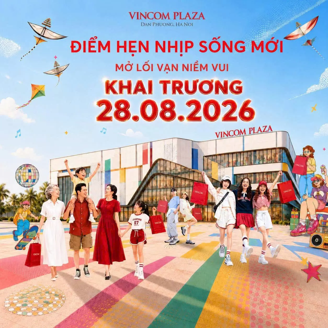 Vincom Plaza Đan Phượng chính thức hẹn ngày khai trương 28.08.2026