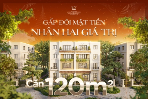 Hàng hiếm: Thương phố Đại lộ 120m2, gấp đôi mặt tiền - Nhân hai giá trị