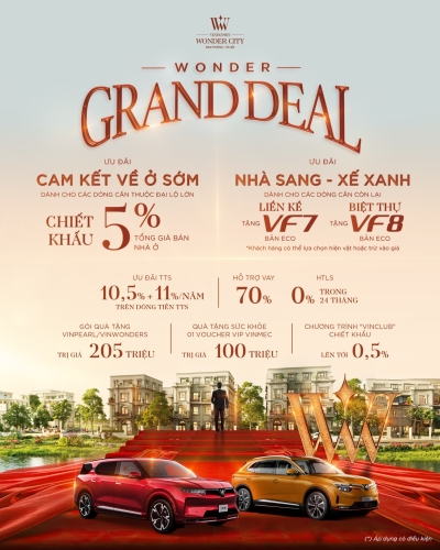 Wonder Grand Deal - 50 ưu đãi cuối cùng cho những chủ nhân tinh hoa