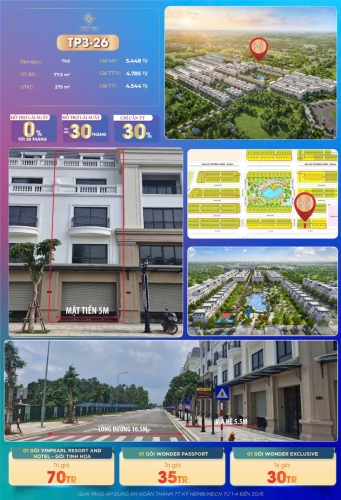 TP3-26, Shophouse, Bàn giao Thô, Hướng Nam, Phân khu Asia Vibe, Vinhomes Golden Avenue