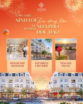 Công thức sinh lời đa dòng tiền từ mô hình nhà phố độc đáo