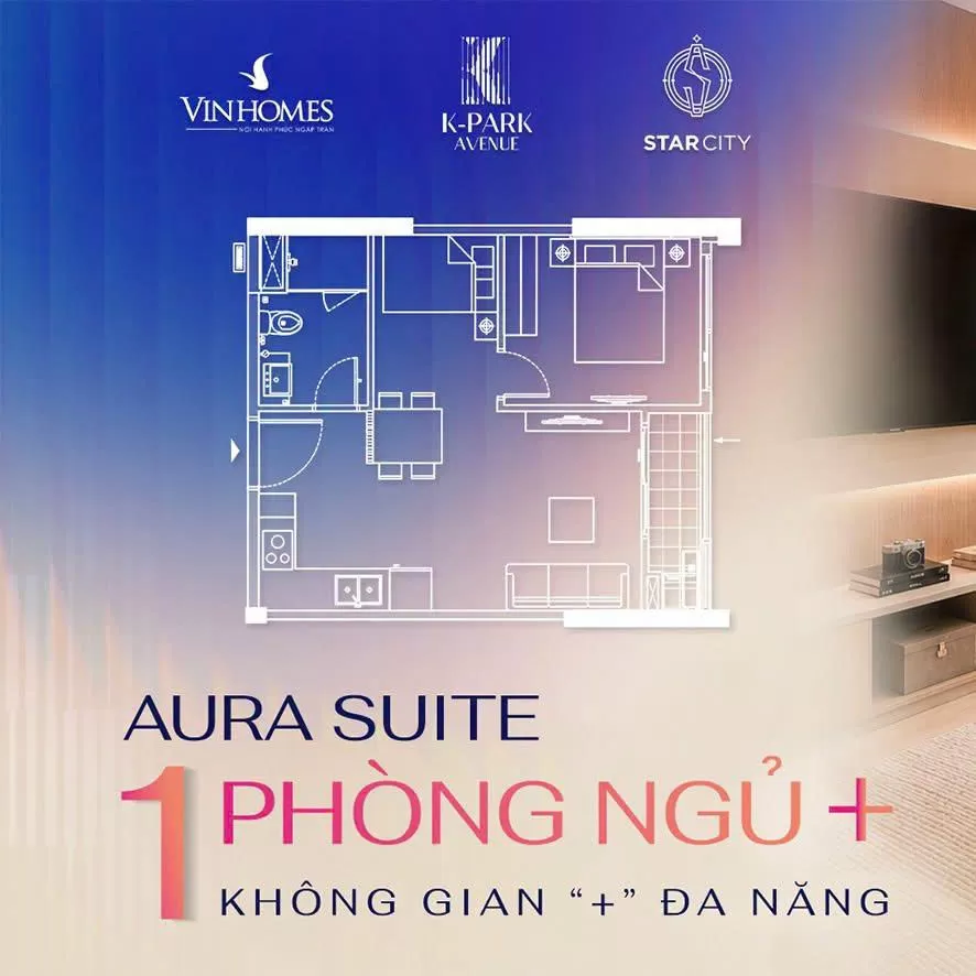 Aura Suite 1PN+ - Không gian 