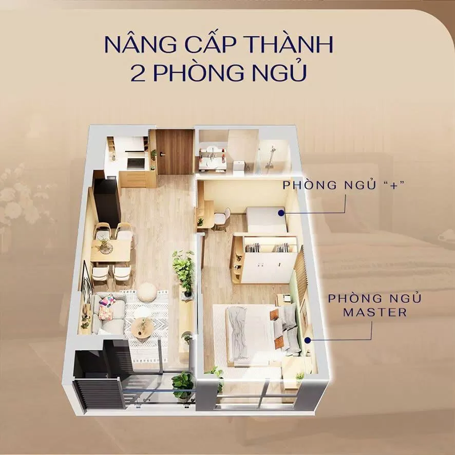 Aura Suite 1PN+ - Không gian 