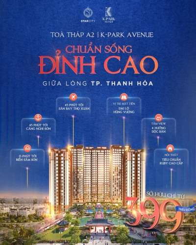 K-Park Avenue chuẩn sống đỉnh cao giữa lòng TP. Thanh Hóa
