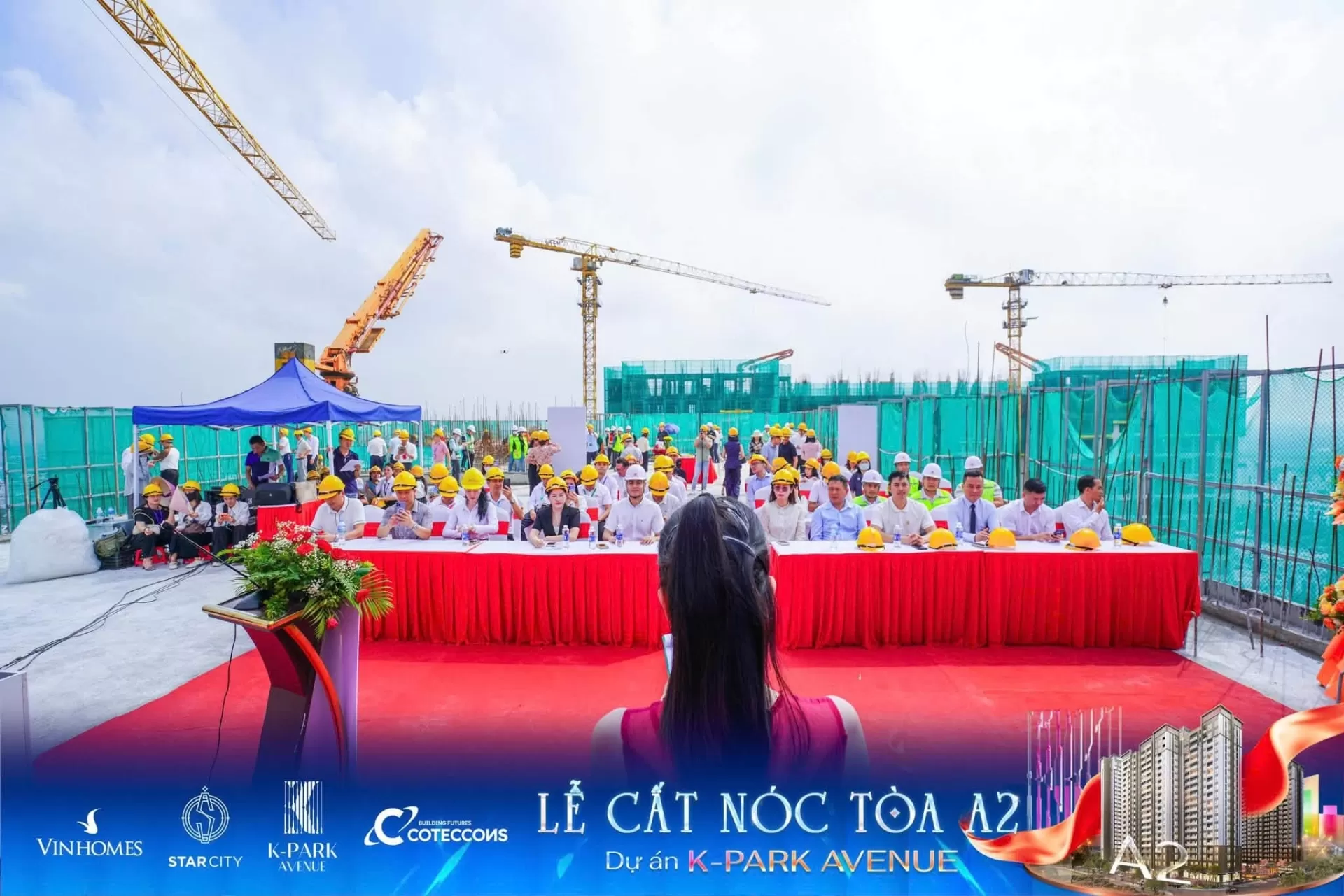 Chính thức cất nóc tòa A2 The K-Park Avenue - Dấu mốc mới, hành trình mới