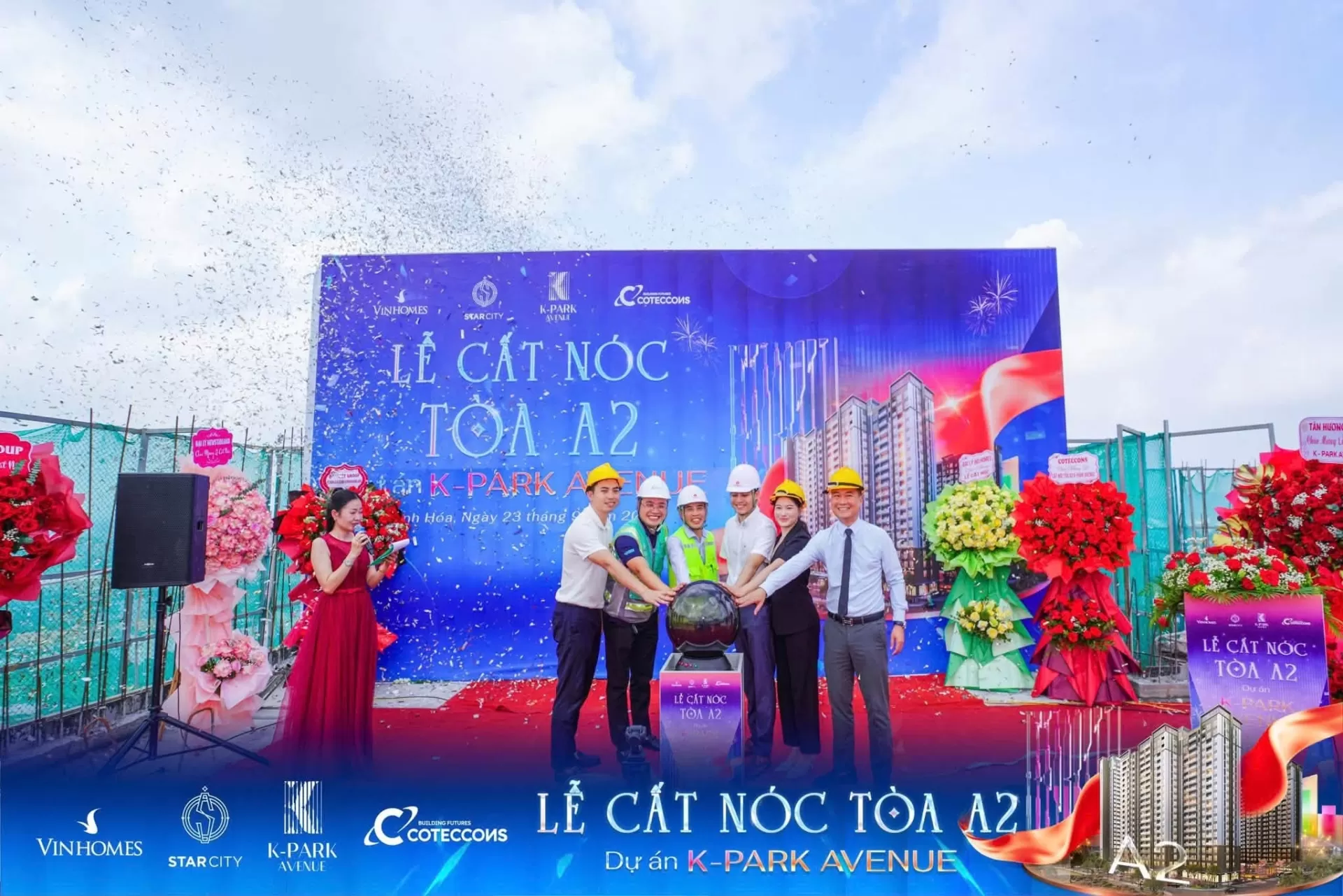 Chính thức cất nóc tòa A2 The K-Park Avenue - Dấu mốc mới, hành trình mới