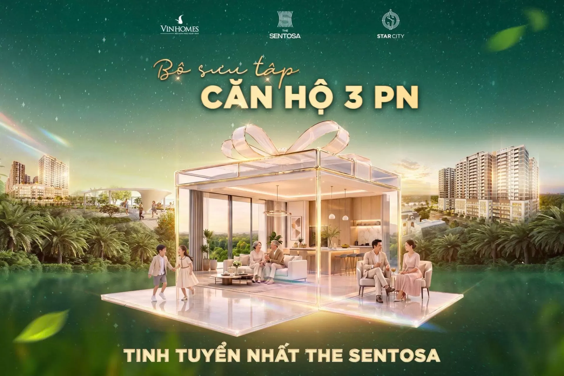 Bộ siêu tập căn hộ 3PN tinh tuyển nhất The Sentosa