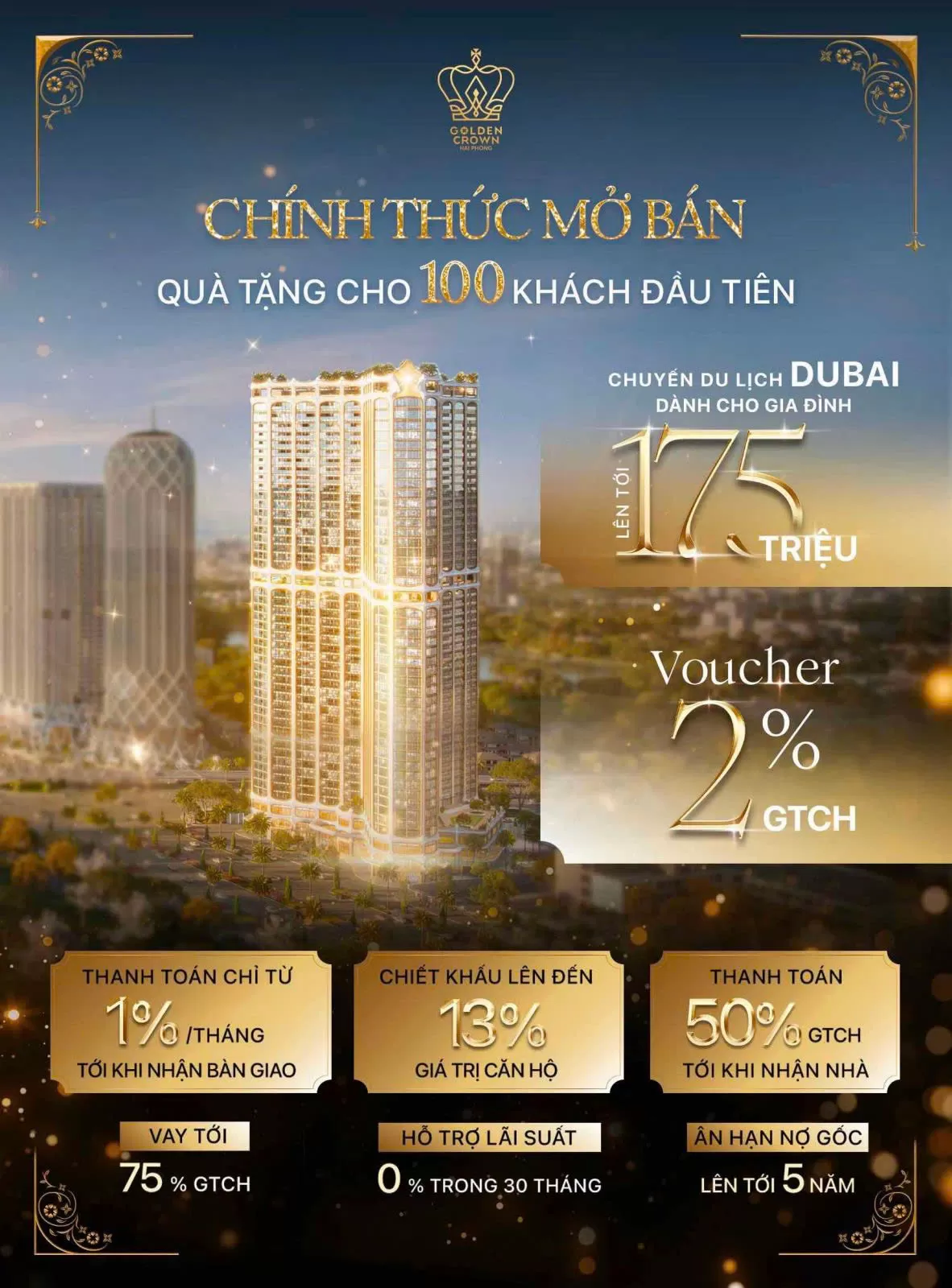 Golden Crown Hải Phòng “Phá Đảo” thị trường với loạt chính sách bán hàng siêu ưu đãi